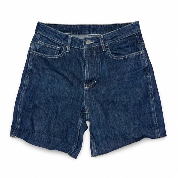 Organic Basics x ISKO Denim Shorts 28 Raw Hem Sustainable Organic Cotton Blue - Picture 2 of 15